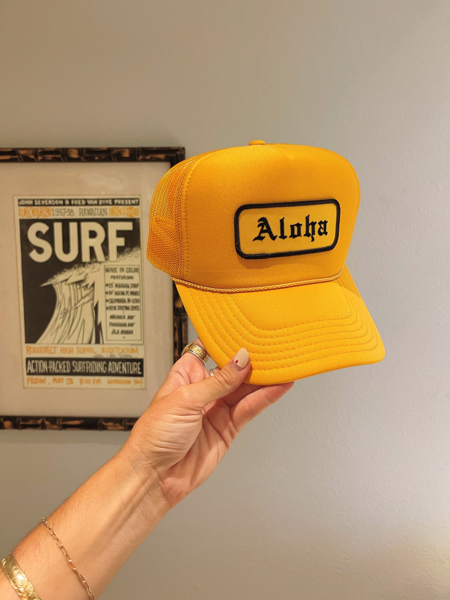 Aloha Old English Trucker Hat