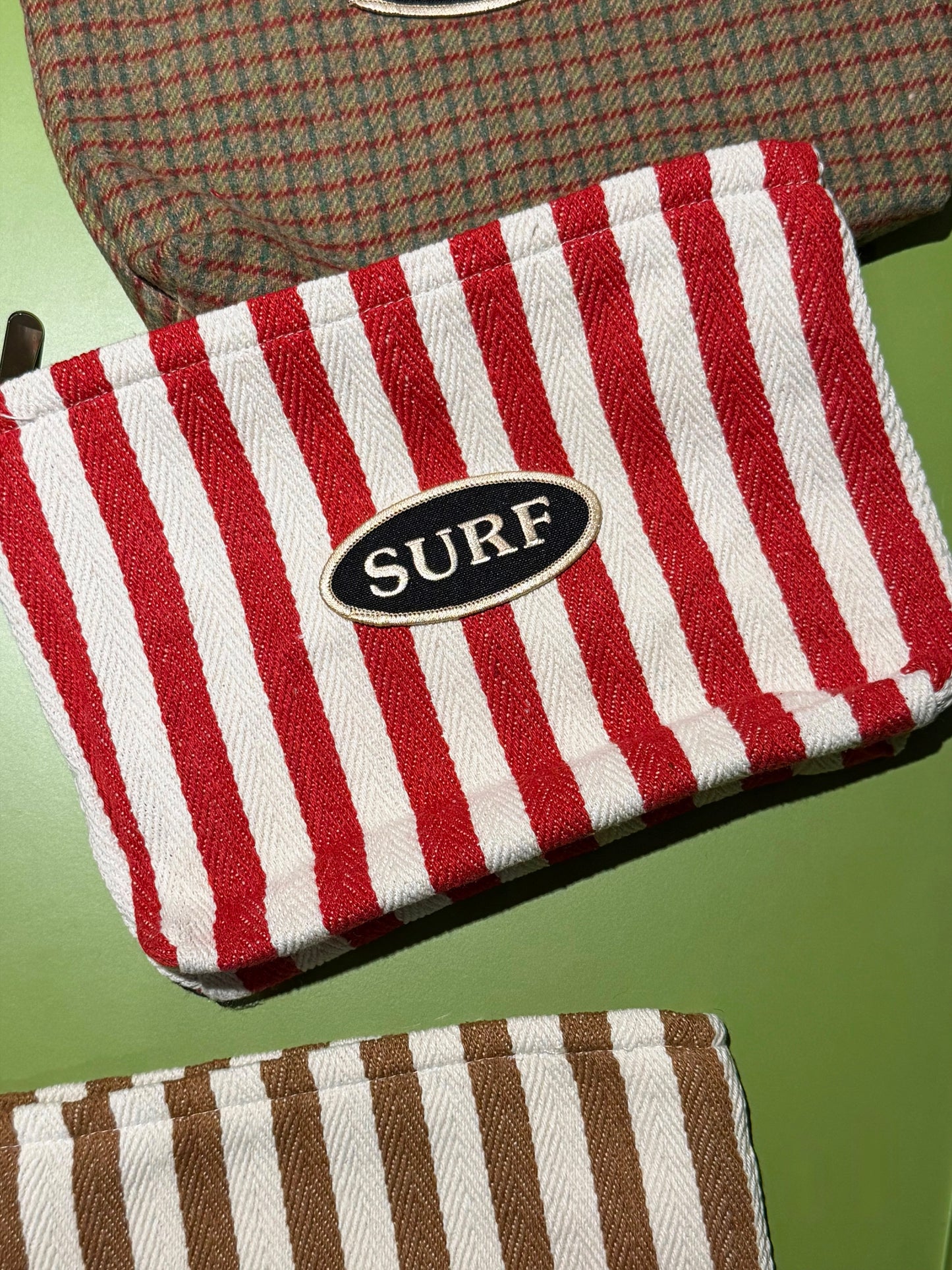 SURF Red Zip Pouch