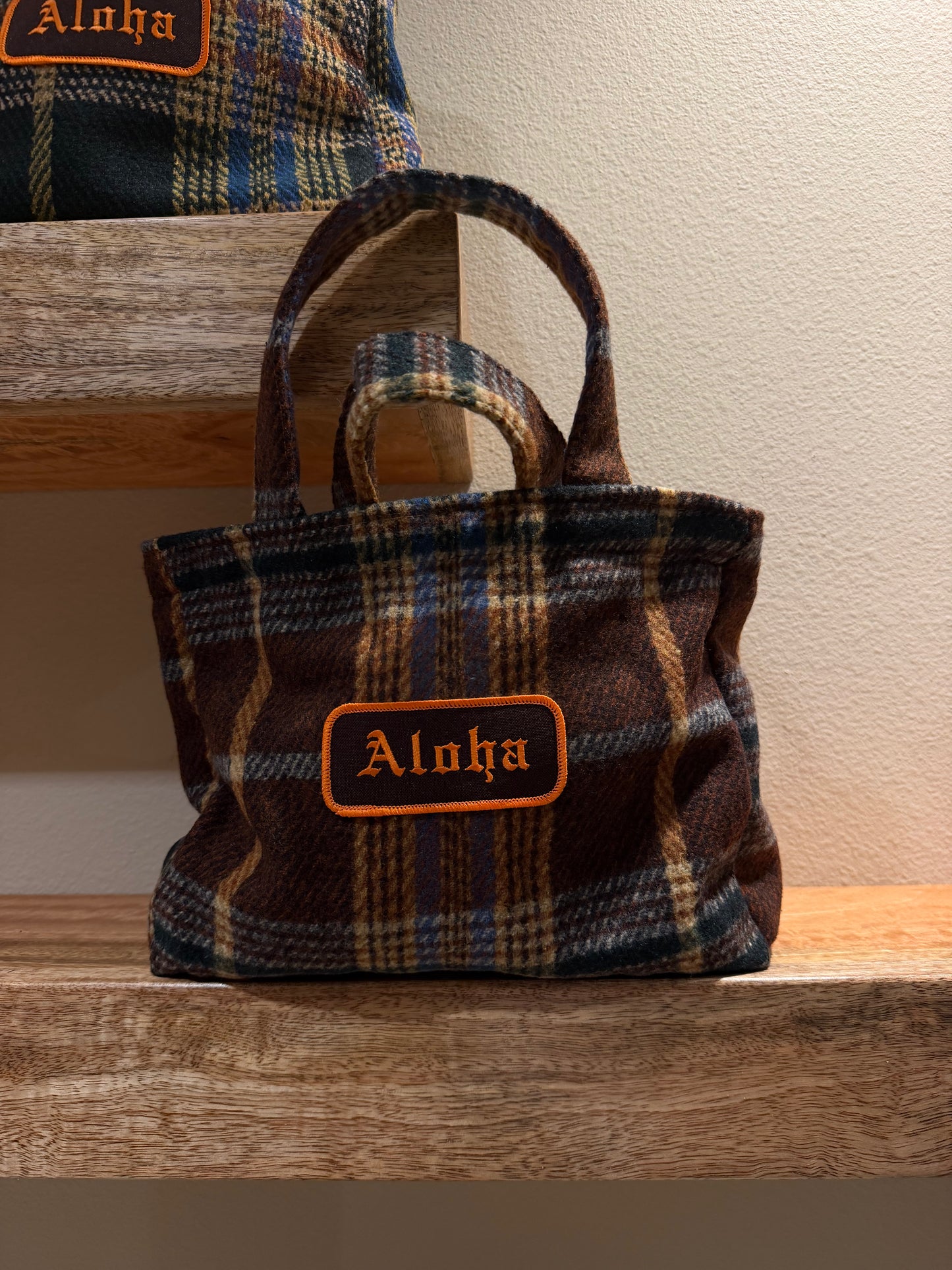 Mini Plaid Aloha Tote