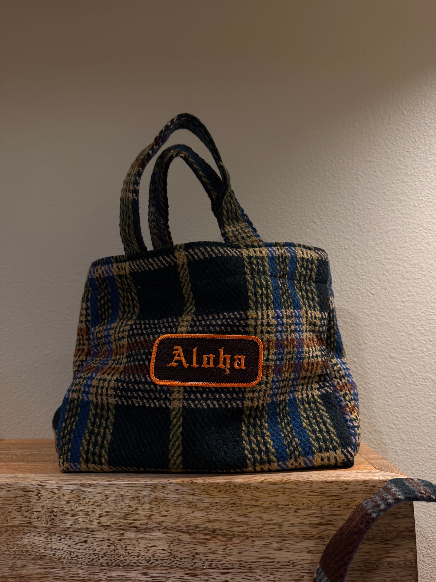 Mini Plaid Aloha Tote