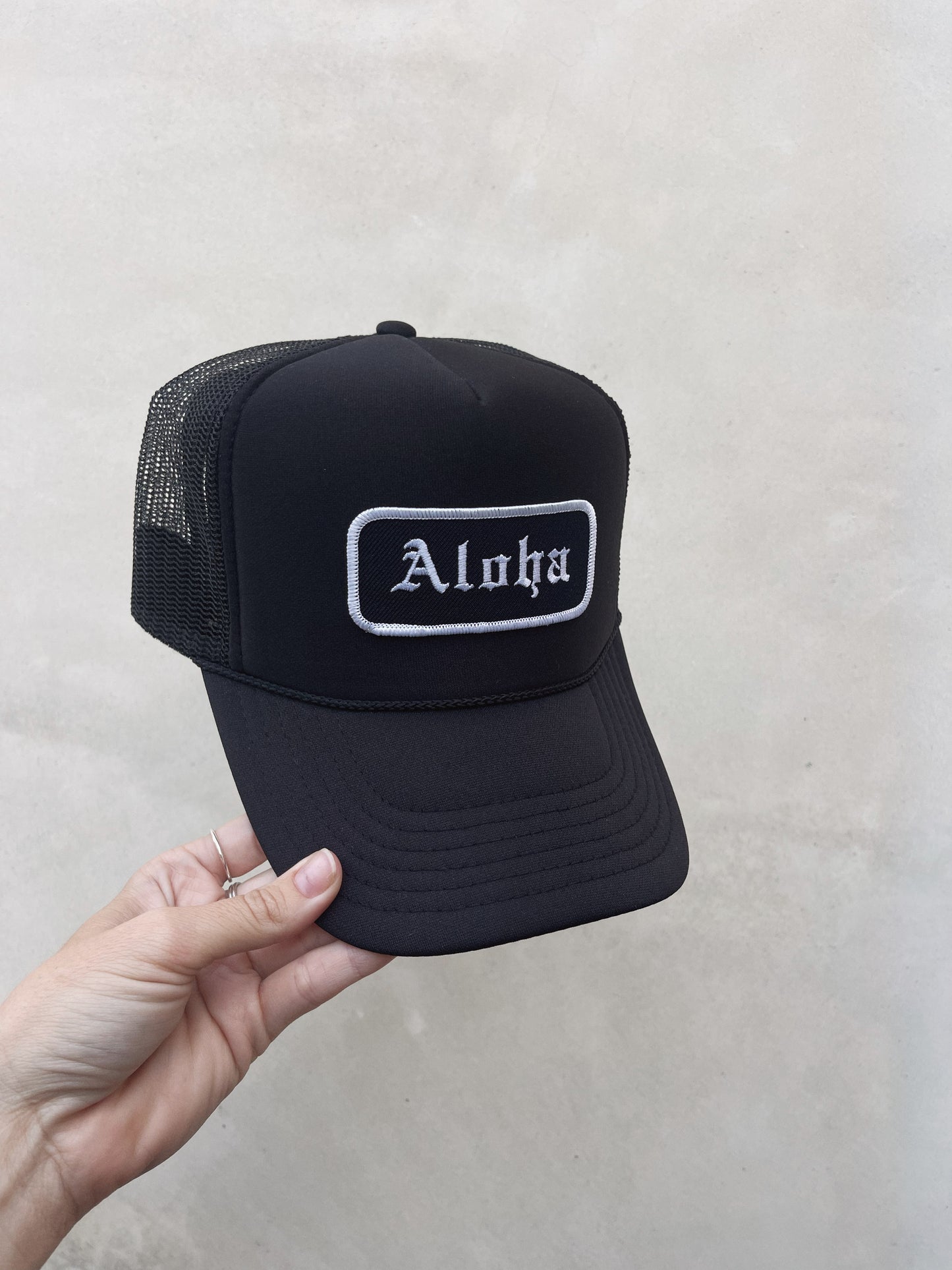 Aloha Old English Trucker Hat