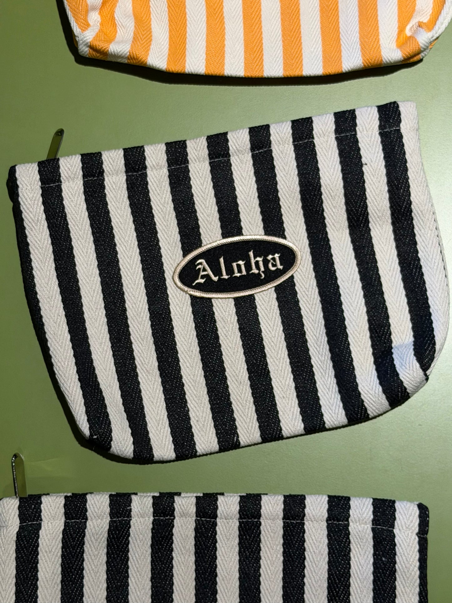 Aloha Black Zip Pouch