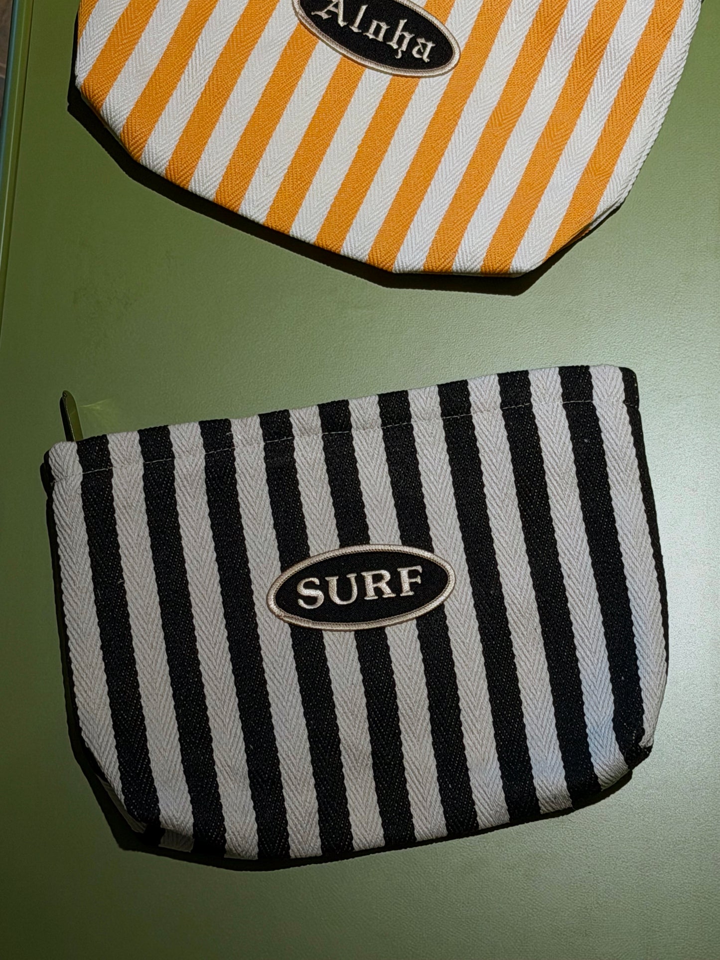 SURF Black Zip Pouch