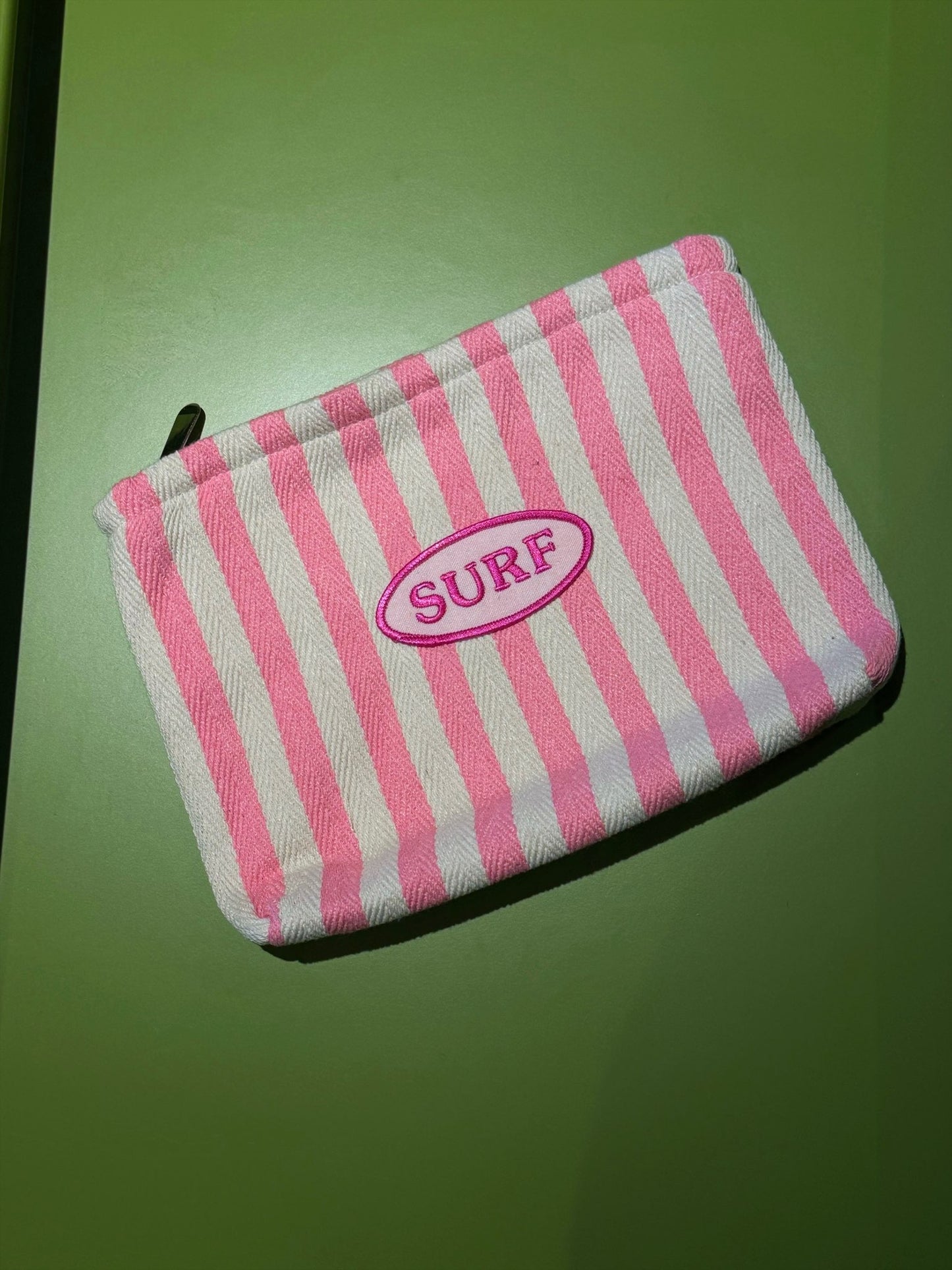 SURF Pink Zip Pouch