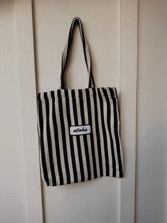Striped Aloha Tote